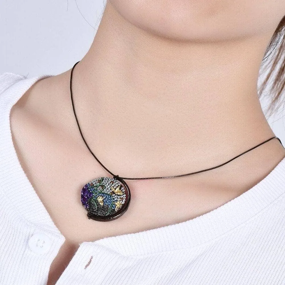 Unique Rotatable Butterfly Handmade Pendant Necklace