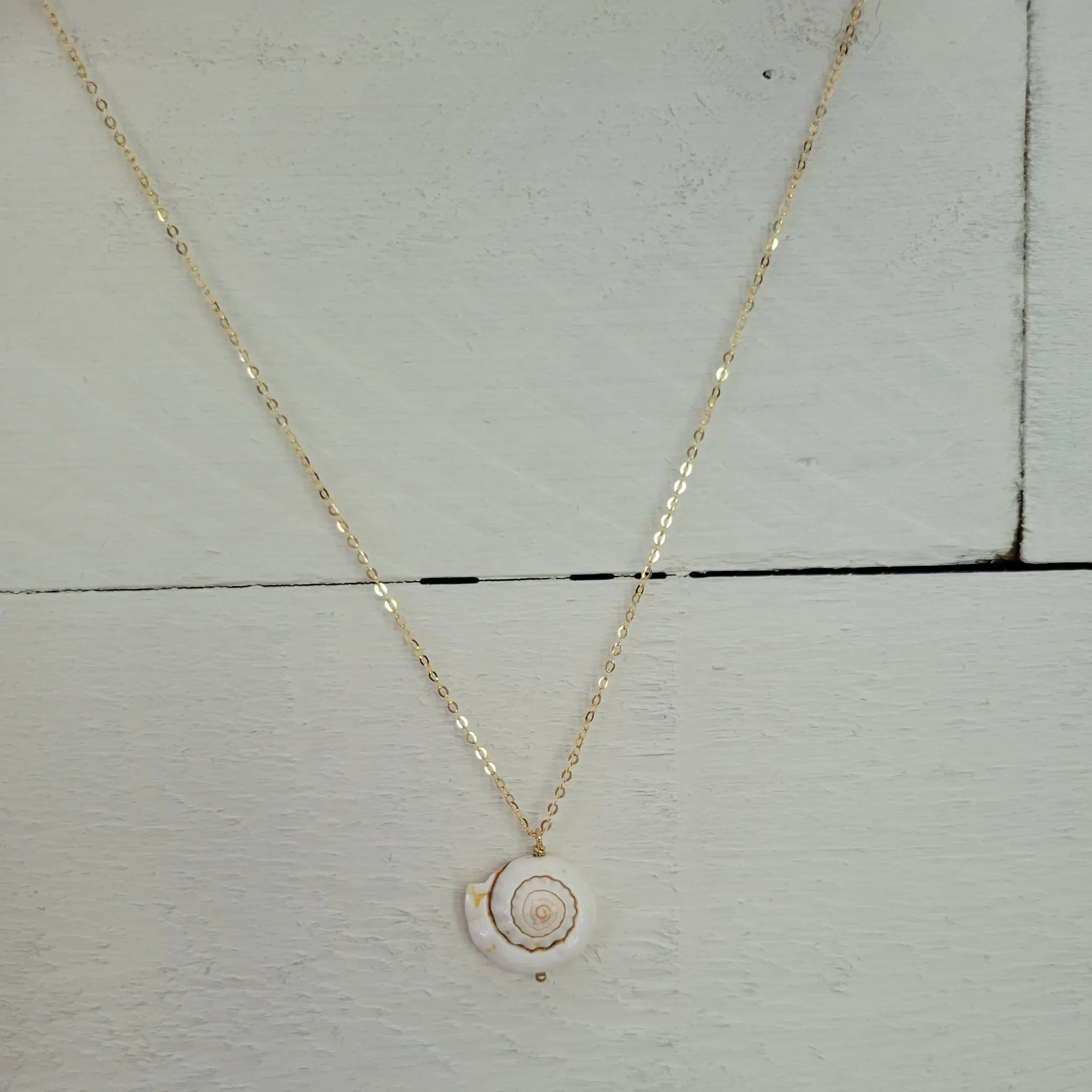 Unique Shell Drop Necklace - Sterling, Gold, or Rose Gold