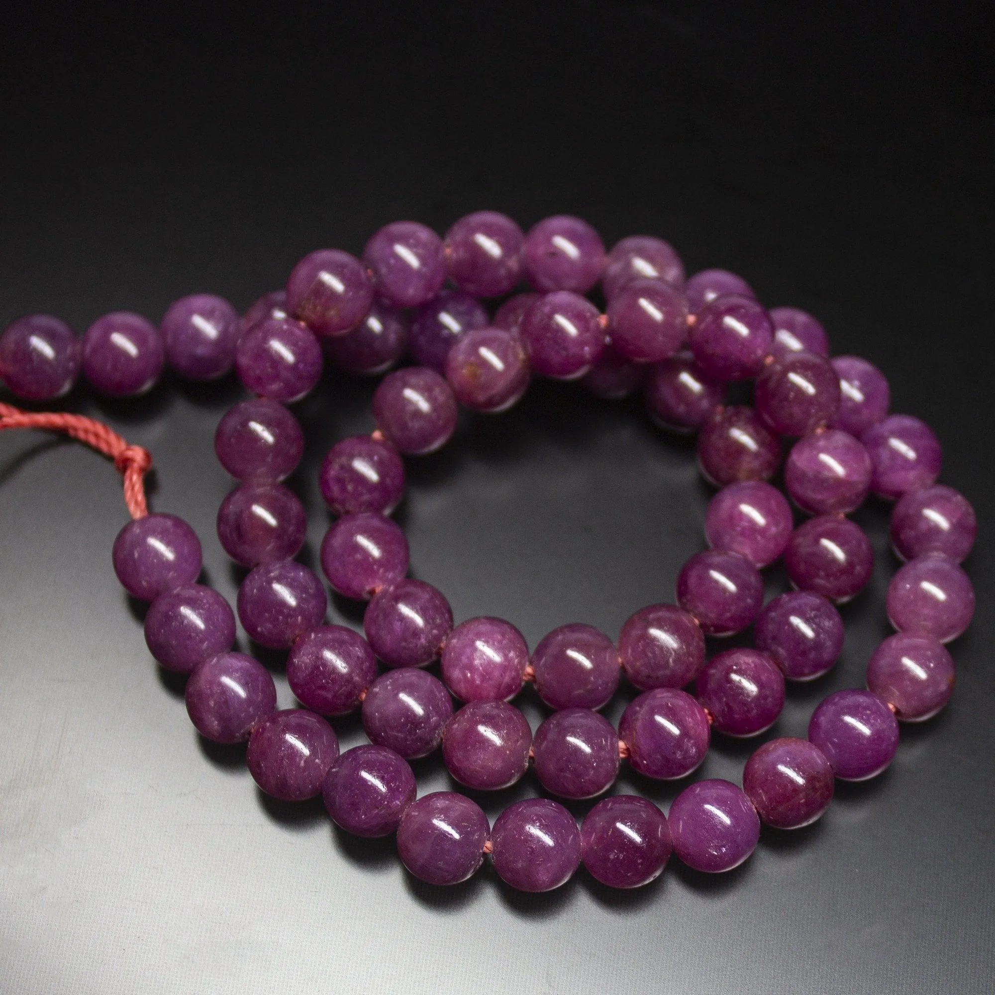 Untreated Unheated Natural Red Ruby Smooth Plain Round Loose Gemstone Beads, Ruby Beads, Natural Plain Beads, Ruby Gemstone, 16 inches, 7mm