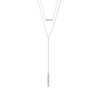 Vita Layered Necklace with Double Bar Pendant Necklace