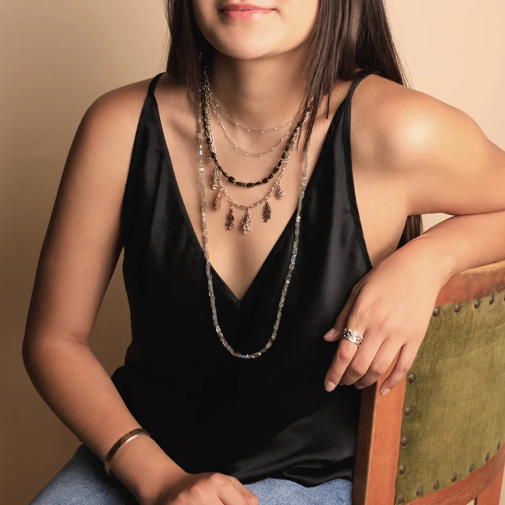Wafer Chain Necklace in Silver