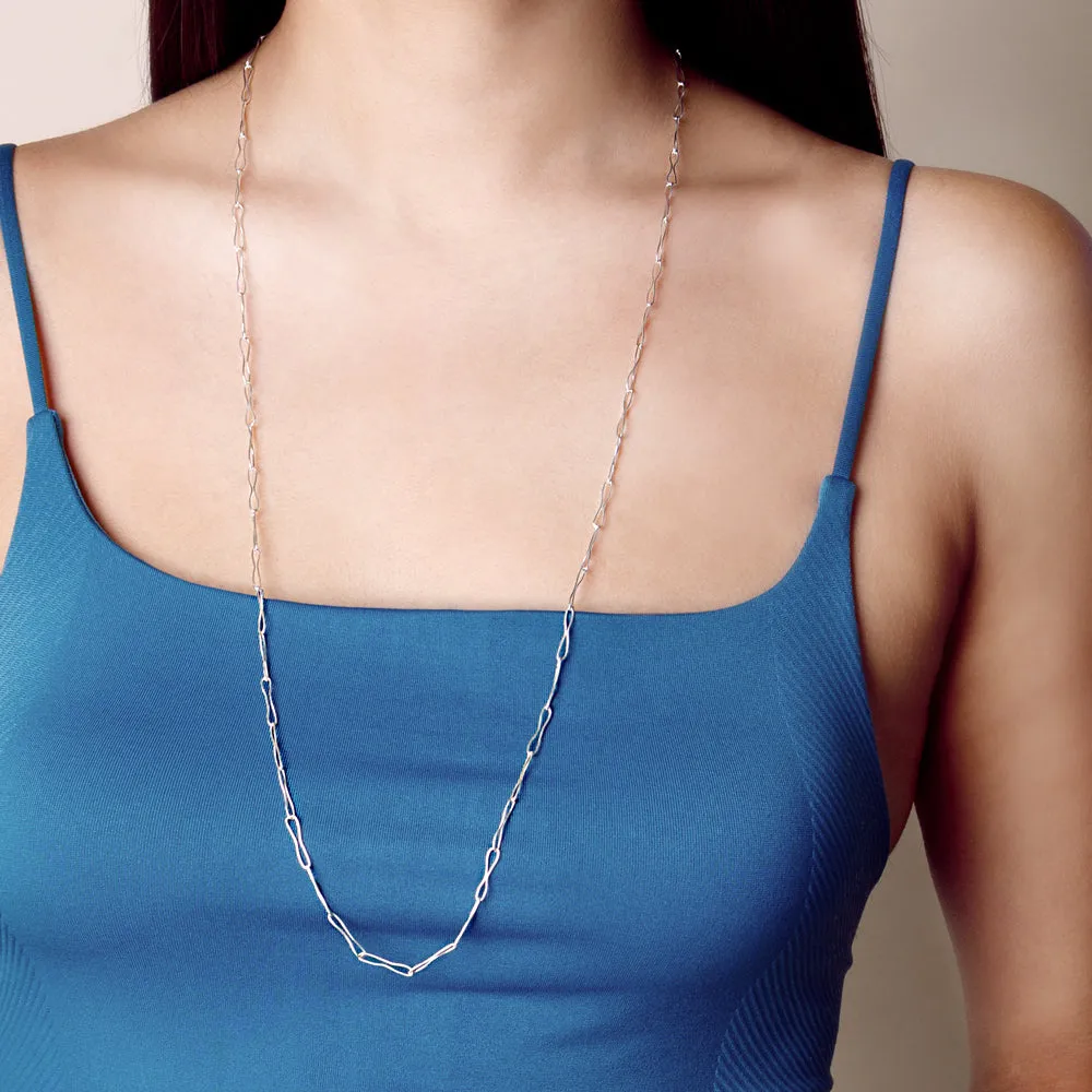 Wafer Chain Necklace in Silver
