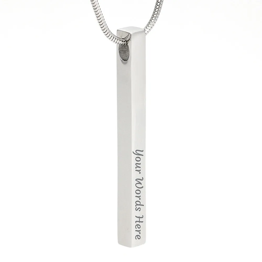 We are awesome together-Vertical Stick Necklace for Wife