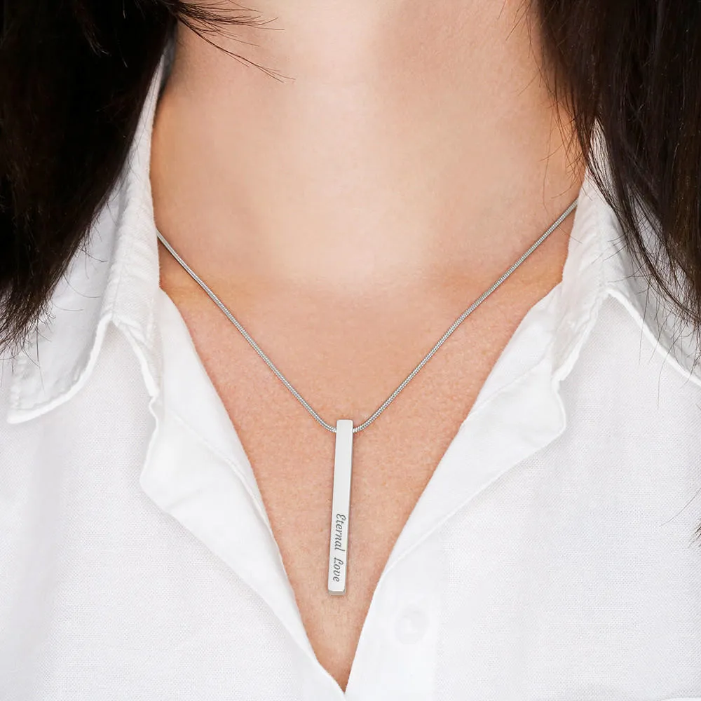 We are awesome together-Vertical Stick Necklace for Wife