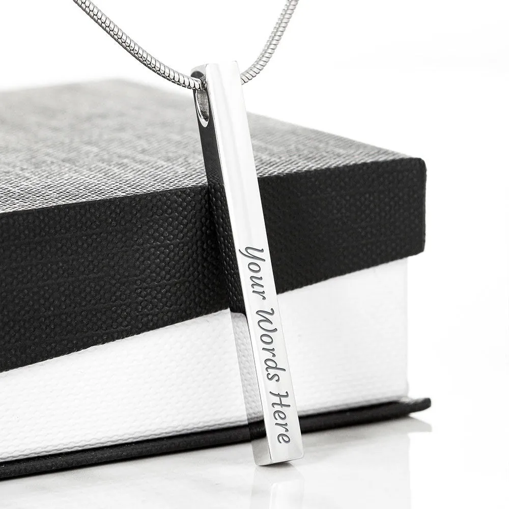 We are awesome together-Vertical Stick Necklace for Wife