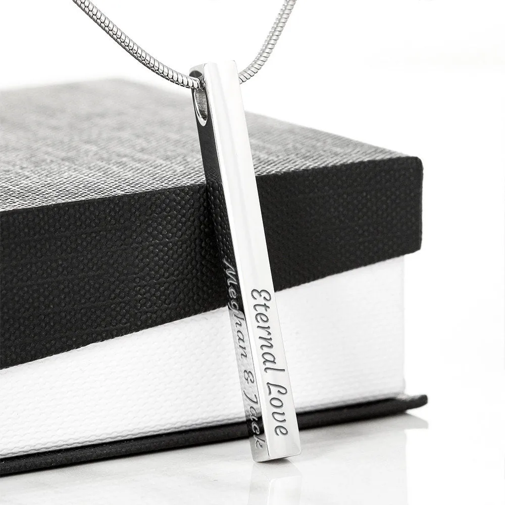 Welcome Little One-Personalized Vertical Stick Necklace for New Mom