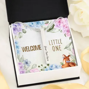 Welcome Little One-Personalized Vertical Stick Necklace for New Mom
