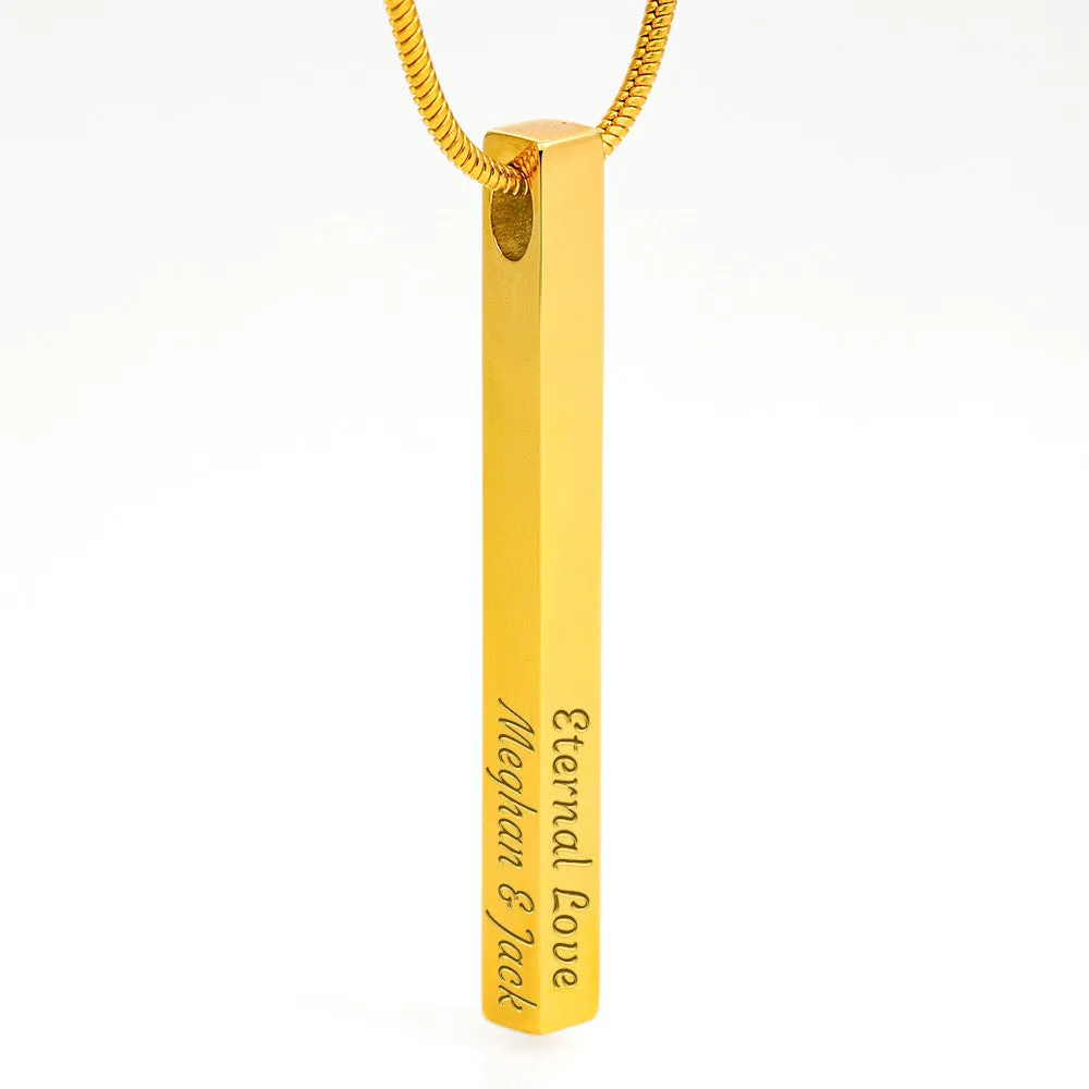 Welcome Little One-Personalized Vertical Stick Necklace for New Mom
