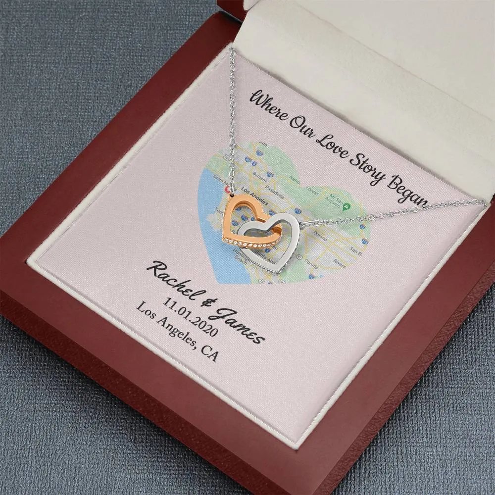 Where Our Love Story Began, 1st Anniversary Gift for Girlfriend, Personalized Anniversary Gift