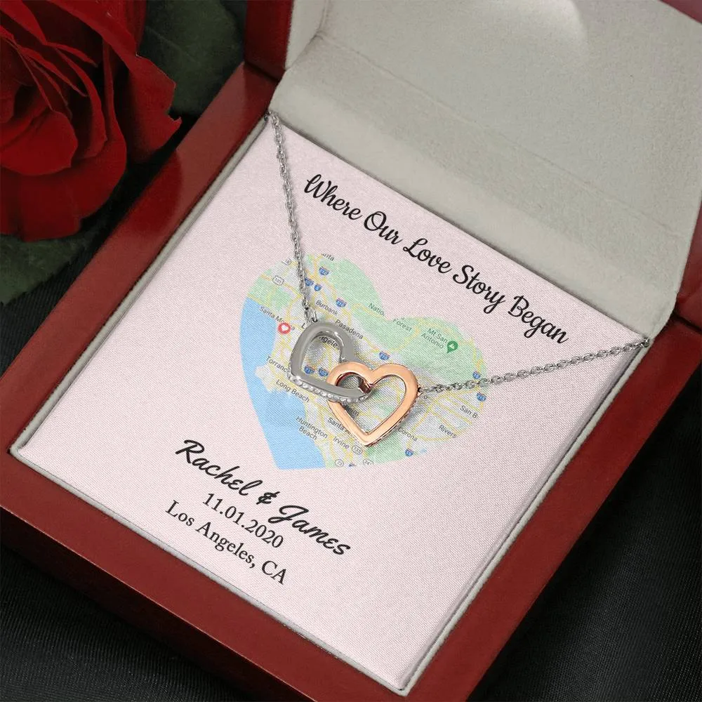 Where Our Love Story Began, 1st Anniversary Gift for Girlfriend, Personalized Anniversary Gift