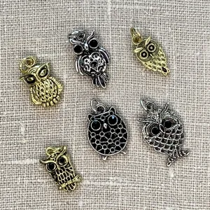 Whimsical Owl Charms 6pc