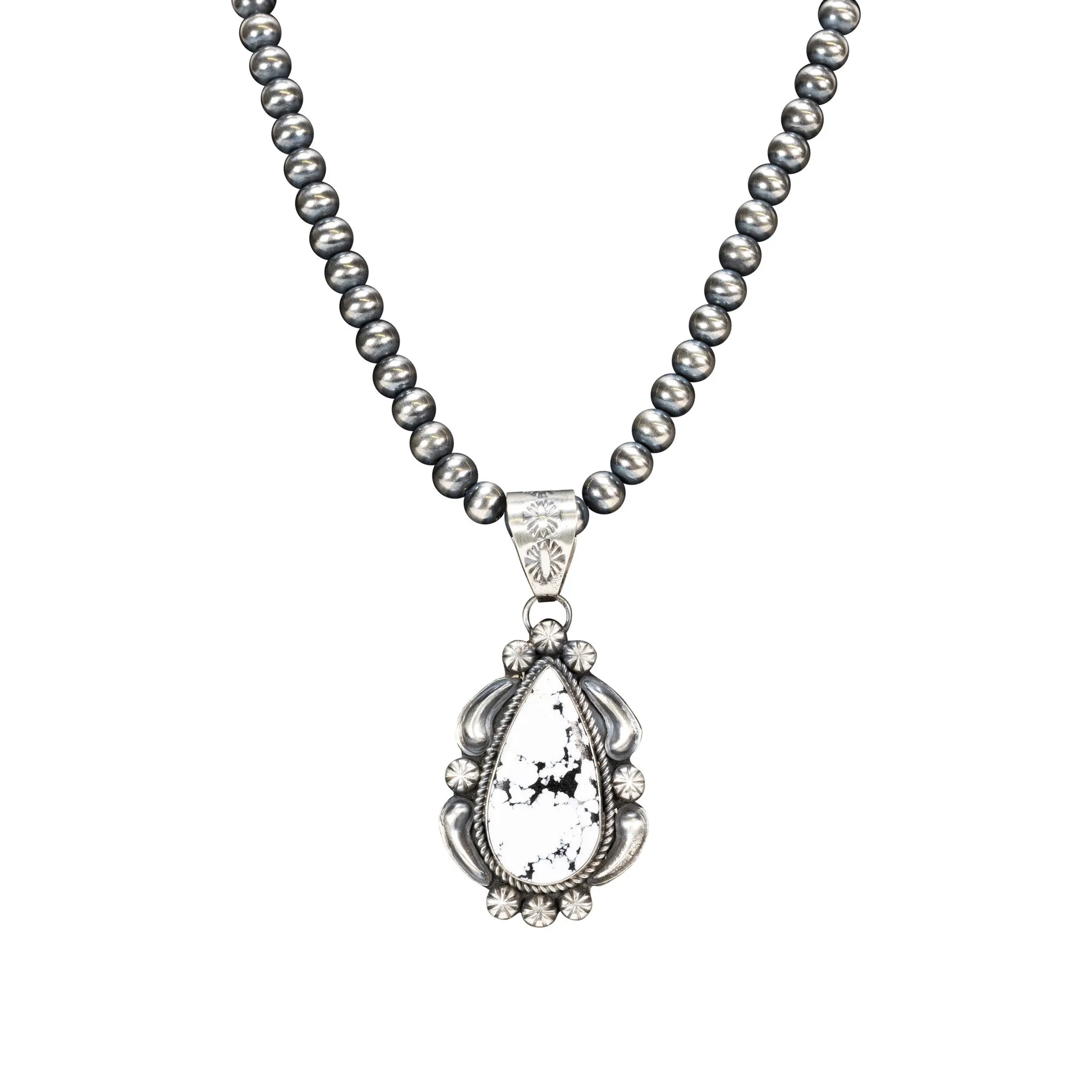 White Buffalo Turquoise Necklace