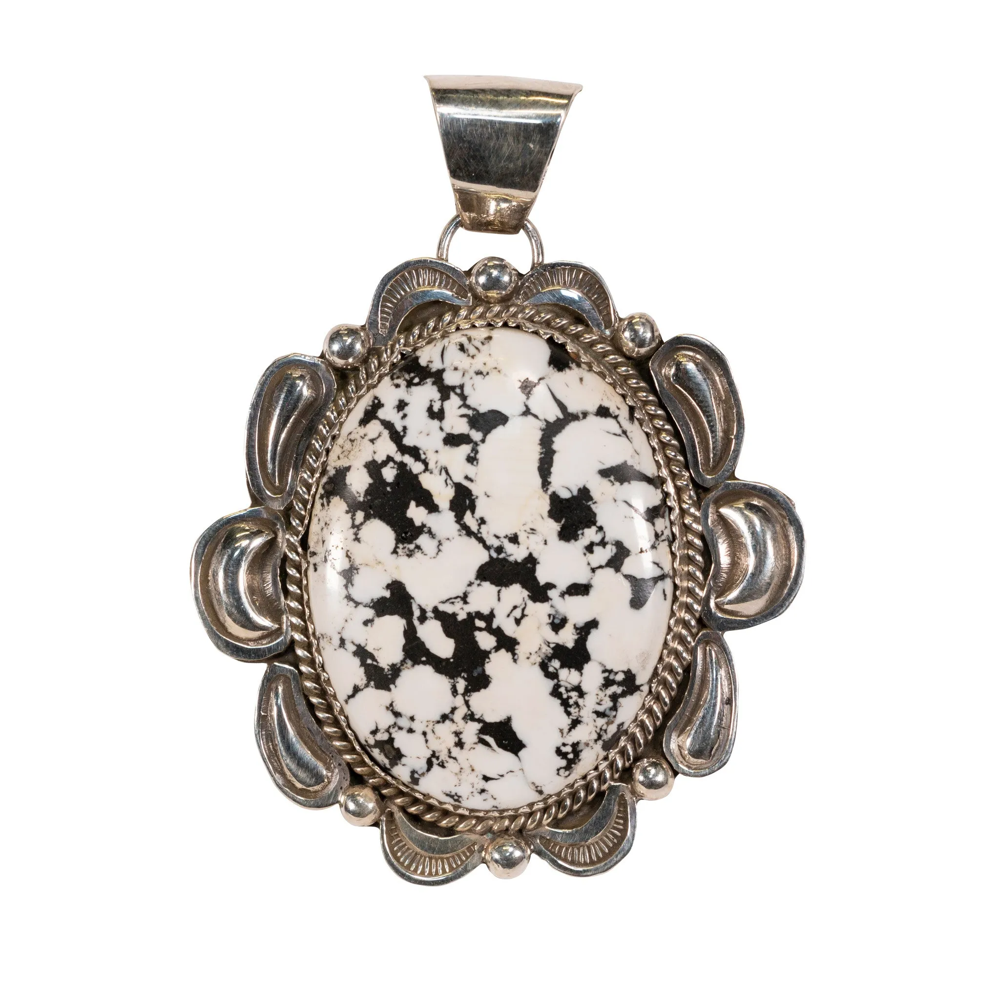 White Buffalo Turquoise Pendant