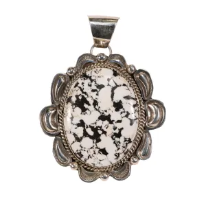 White Buffalo Turquoise Pendant