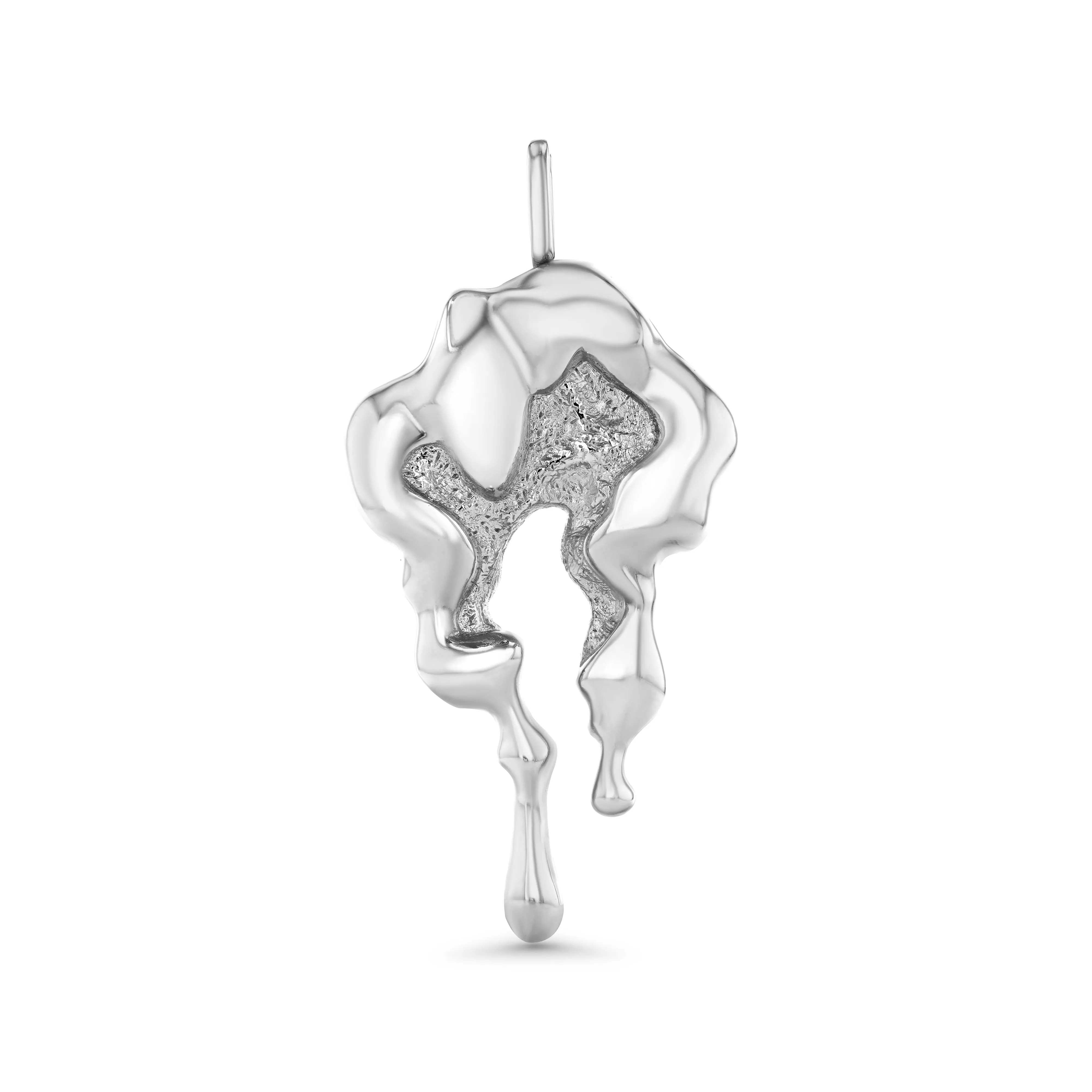 Willow Tide Necklace/Brooch in White Rhodium