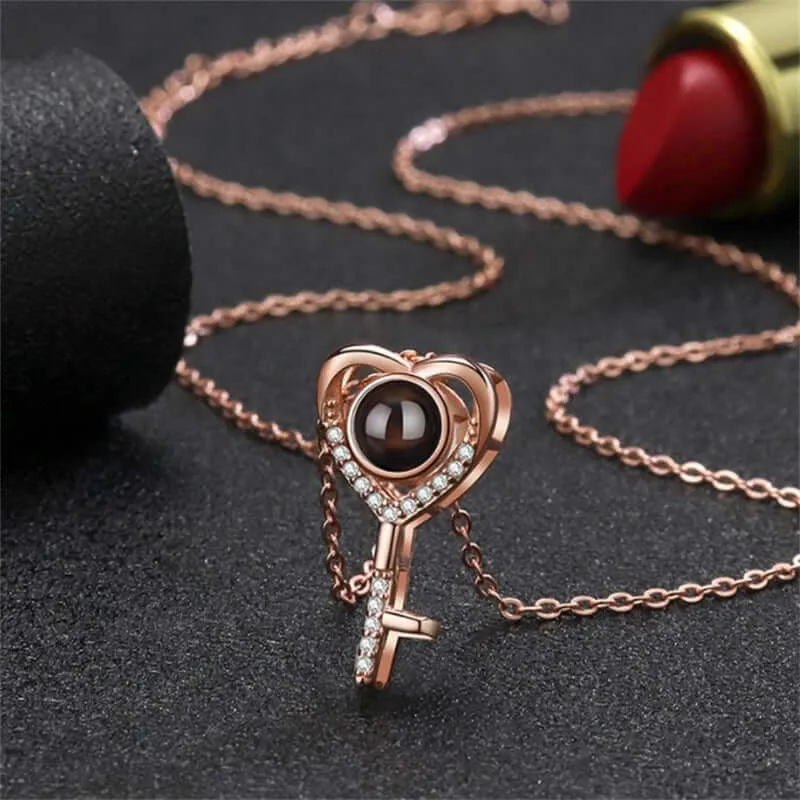 Window to the Soul Key Necklace with Picture Inside