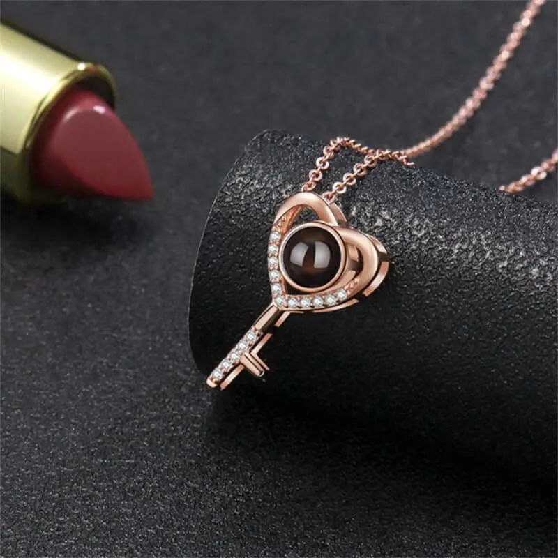Window to the Soul Key Necklace with Picture Inside
