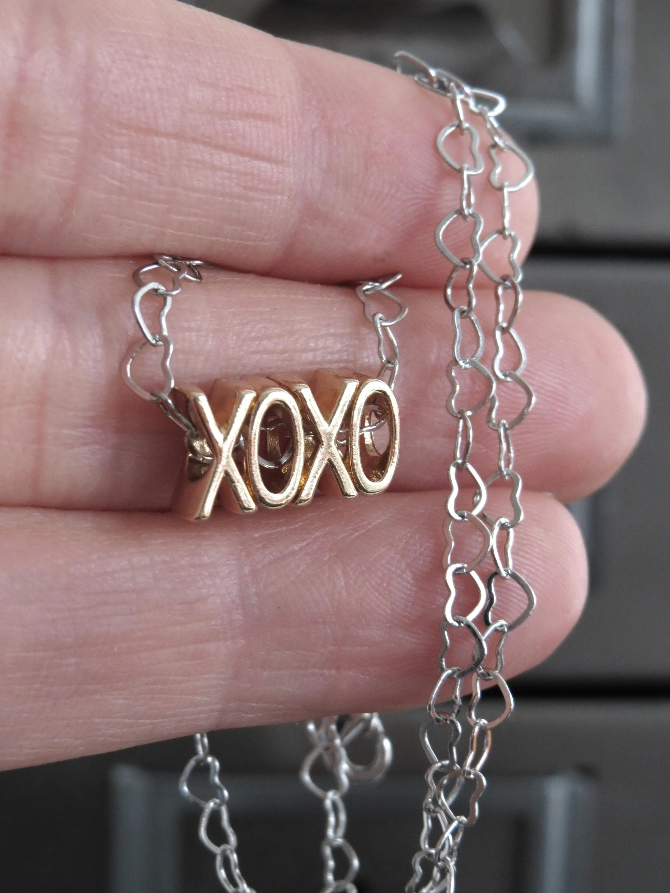 XOXO Hugs   Kisses Pendant Necklace
