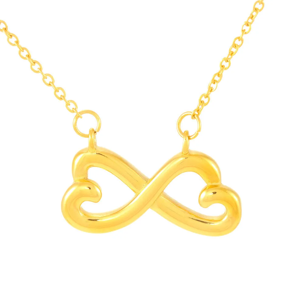 You are brave, strong & smart-Infinity Hearts Necklace for Granddaughter