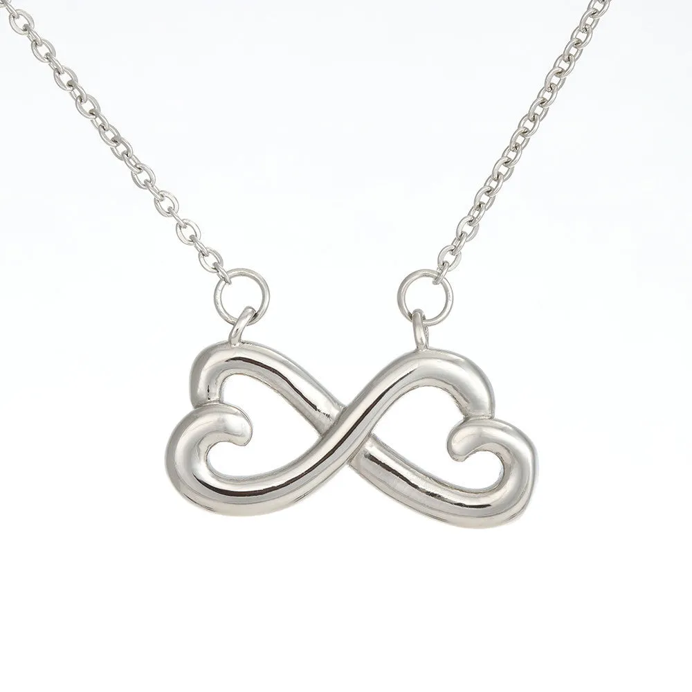 You are brave, strong & smart-Infinity Hearts Necklace for Granddaughter