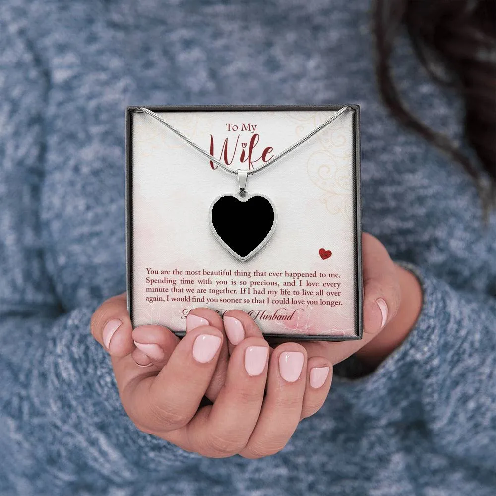 You are the most beautiful- Photo Heart Necklace