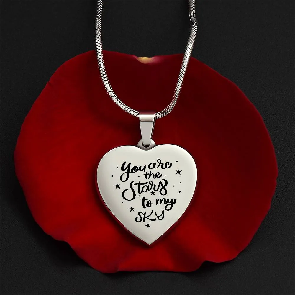You Are the Stars to my Sky Necklace - Personalize with your very own message!