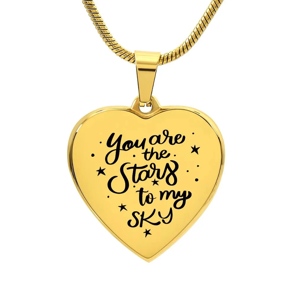 You Are the Stars to my Sky Necklace - Personalize with your very own message!