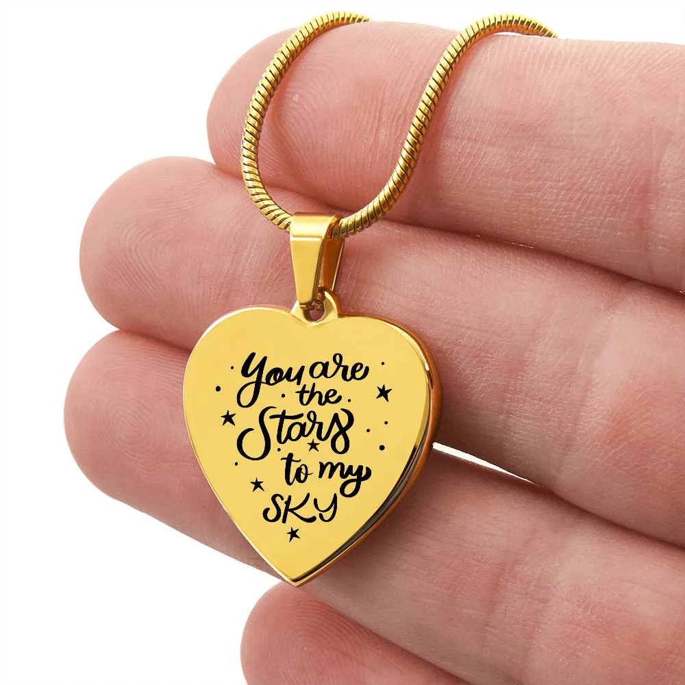 You Are the Stars to my Sky Necklace - Personalize with your very own message!