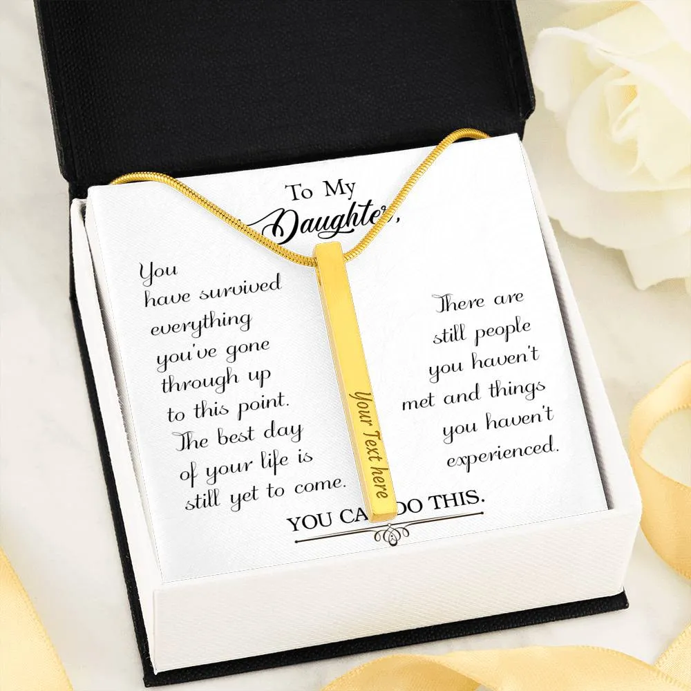You can do this-Vertical Stick Necklace for Daughter