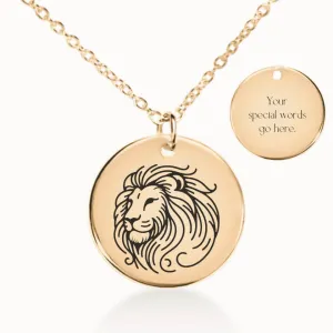 Zodiac Coin Pendant on Fine Chain