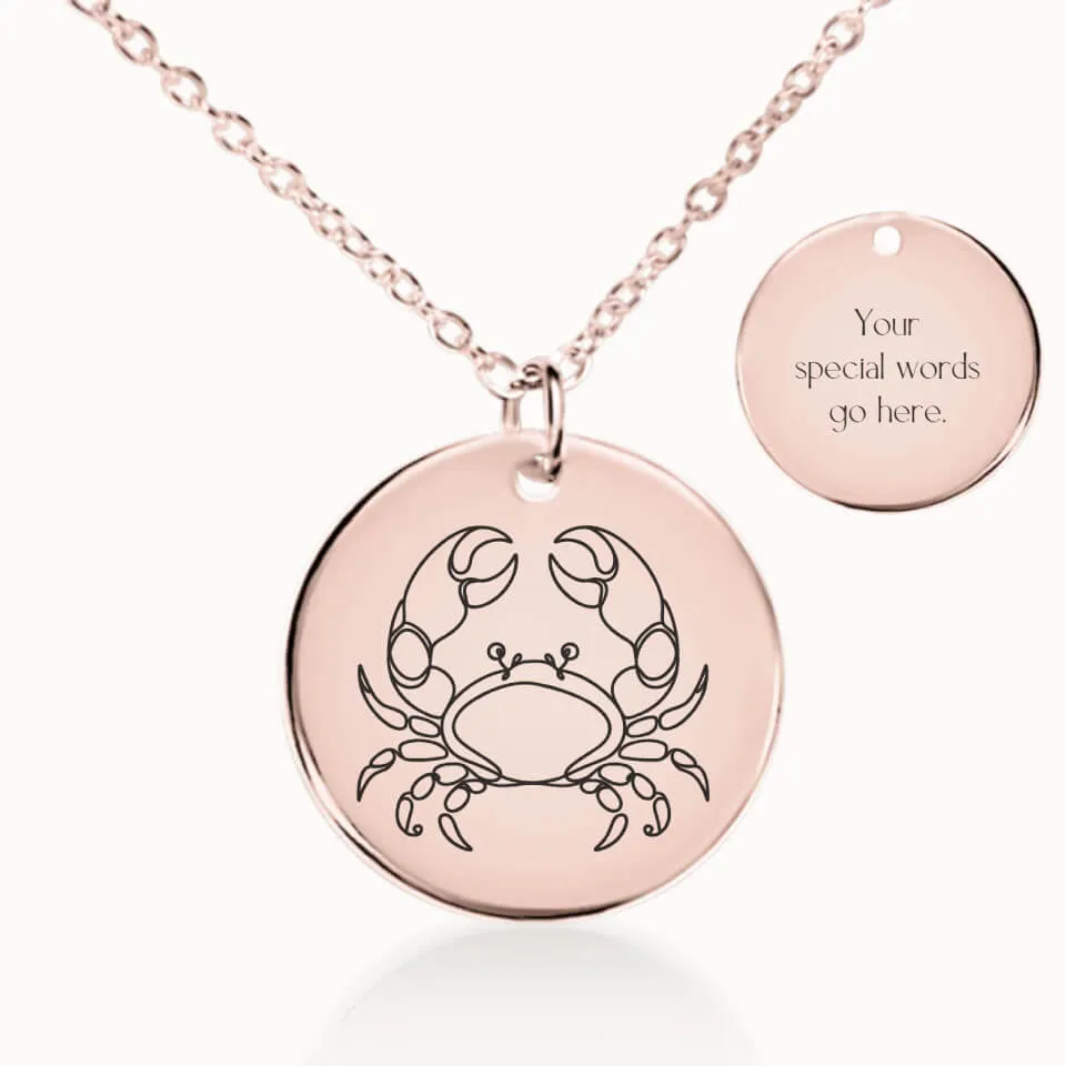 Zodiac Coin Pendant on Fine Chain