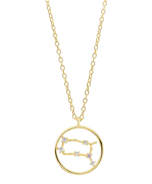 Zodiac Necklace Gemini 18ct Gold Plated